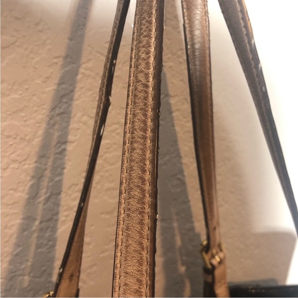 Michael Kors Large Tote Coated Canvas Leather Tech Handbag Black Jet Set - Picture 8 of 14